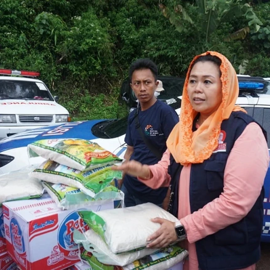 Wahid Foundation Salurkan 2 Ton Beras dan Aneka Kebutuhan Korban Gempa Cianjur 