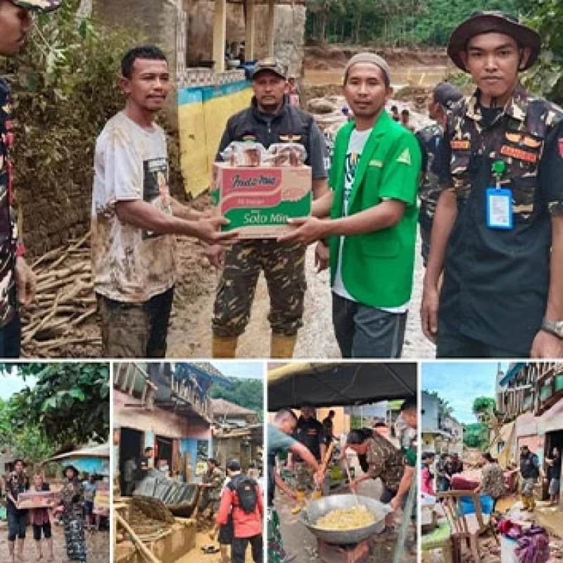 Respons Cepat GP Ansor dan Banser Sukabumi Bantu Evakuasi Warga di Sejumlah Titik Bencana