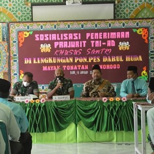 Kodim Ponorogo Sosialisasi Rekrutmen Prajurit TNI-AD dari Jalur Santri