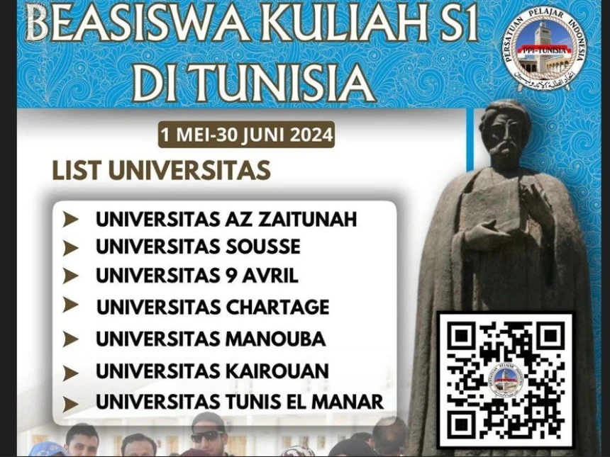 Pendaftaran Beasiswa S1 di Tunisia Dibuka, Ini Syarat dan Cara Daftarnya