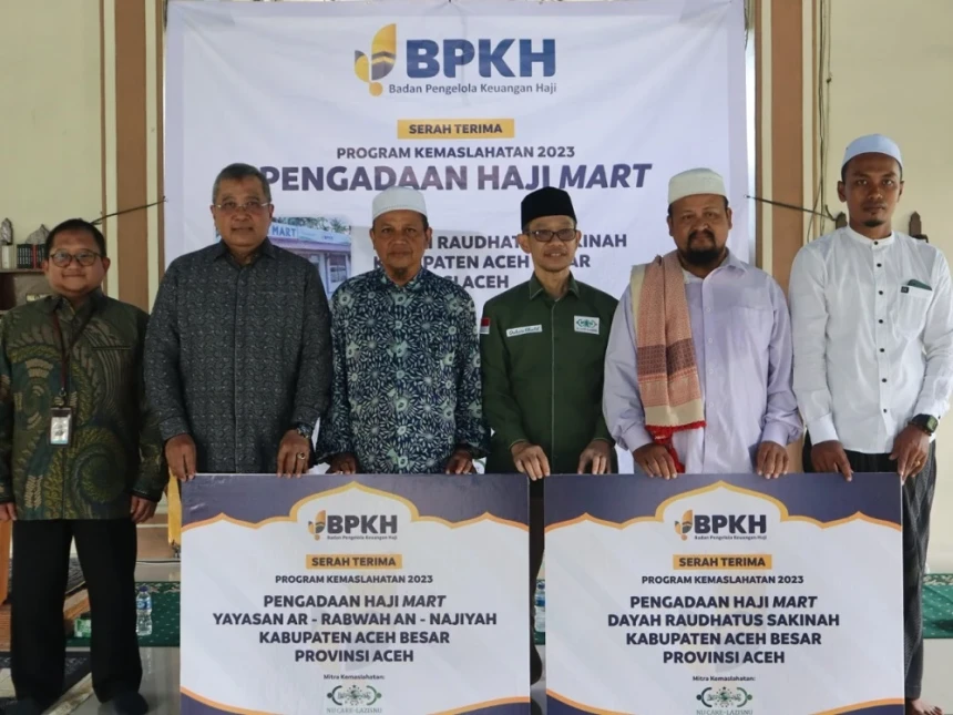 LAZISNU PBNU dan BPKH Serahkan Bantuan Gerai Haji Mart untuk Pesantren di Aceh Besar