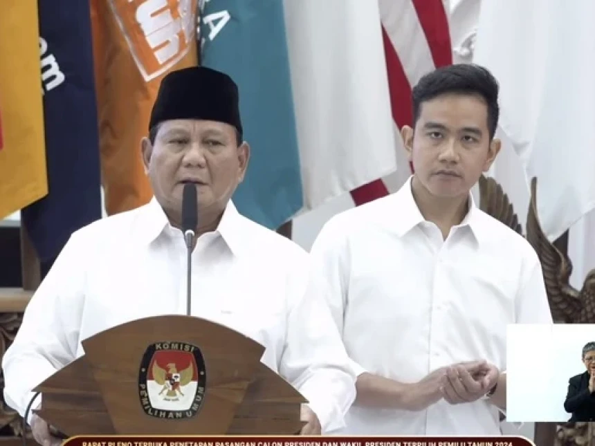 Full Pidato Prabowo Subianto Setelah Ditetapkan sebagai Presiden
