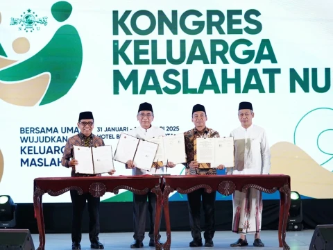 PBNU Teken Kerja Sama dengan Kemenko PMK dan Kemendukbangga Wujudkan Keluarga Indonesia Maslahat