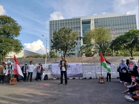 Aksi Jumat untuk Palestina di Kedubes AS, AWG Desak Perlindungan RS Indonesia di Gaza