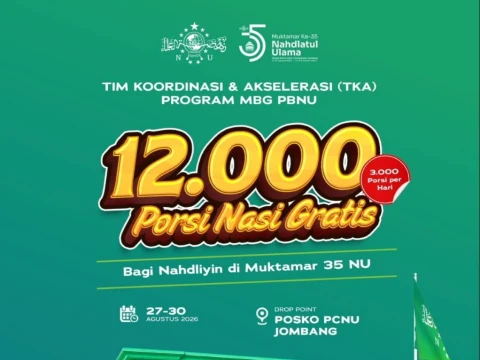 TKA PBNU Salurkan 12.000 Paket Makan Gratis pada Muktamar Ke-35 NU