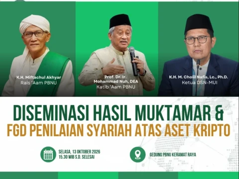 PBNU Gelar Diseminasi Hasil Muktamar dan FGD Penilaian Syariah atas Aset Kripto