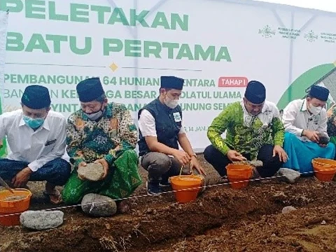 LAZISNU Jatim Segera Tuntaskan Ratusan Hunian Sementara Korban Semeru