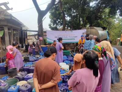 NU Peduli Pasuruan Salurkan Air Bersih ke 10 Titik di Tengah Kekeringan