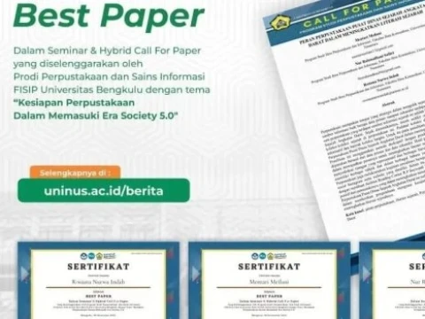 Tulisan Dosen dan Mahasiswa Uninus Raih Best Paper pada Seminar FISIP Bengkulu