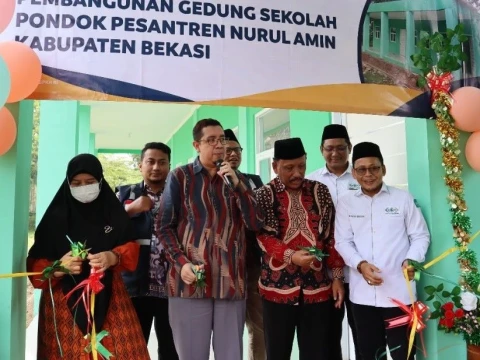 Program Kemaslahatan LAZISNU dan BPKH Bantu Pembangunan Pesantren Nurul Amin Bekasi