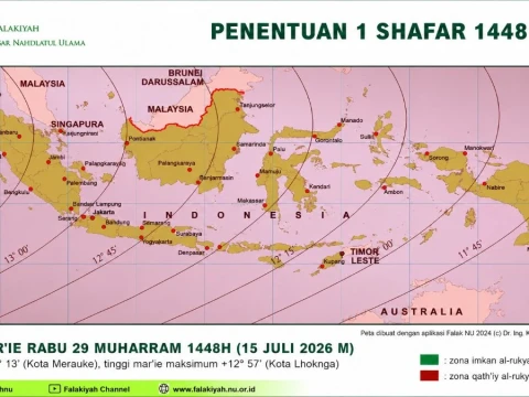 Lembaga Falakiyah PBNU Instruksikan Rukyatul Hilal Awal Bulan Safar 1448 H Sore Ini 