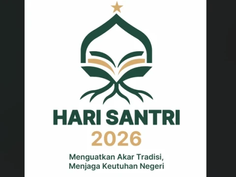 Logo dan Tema Hari Santri 2026 PBNU, Gus Gudfan: Santri Harus Kuat Akarnya dan Luas Pengabdiannya