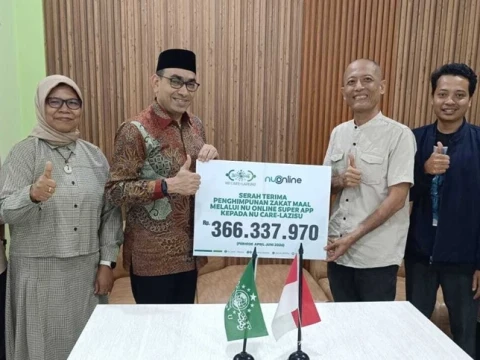 NU Online Serahkan Penghimpunan Zakat Mal Rp366,3 Juta ke NU Care-LAZISNU