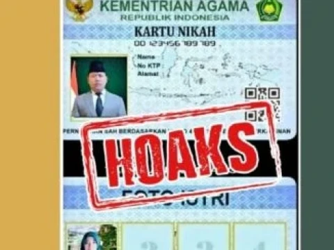 Hoaks: Kartu Nikah dengan Empat Kolom Foto Istri