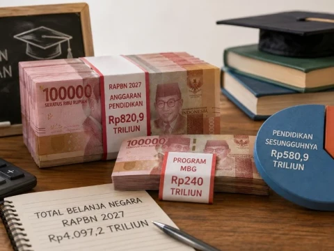 Anggaran Pendidikan di Luar MBG Sisa 14 Persen, RAPBN 2027 untuk MBG Naik Rp17 Triliun