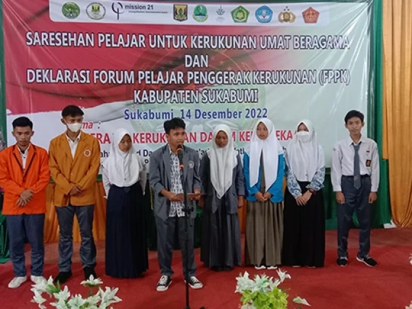 Sarasehan Bersama Pelajar, FKUB Kabupaten Sukabumi Deklarasikan Forum Penggerak Kerukunan