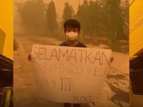 Asap Karhutla Ancam Paru-paru Anak, Warga Kalimantan Desak Pemerintah Bertindak