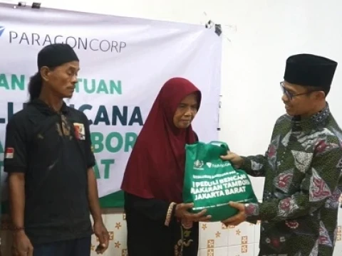 LAZISNU PBNU Salurkan Bantuan untuk Warga Terdampak Kebakaran di Jakarta Barat