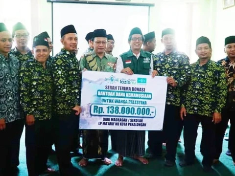 Himpun Dana untuk Palestina, LP Maarif NU Pekalongan Serahkan Rp138 Juta ke LAZISNU