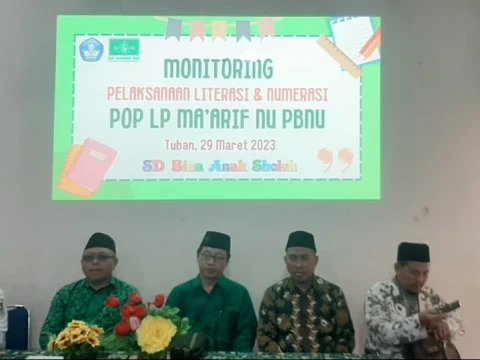 LP Ma’arif PCNU Tuban Gelar Monitoring POP Penerapan Literasi dan  Numerasi
