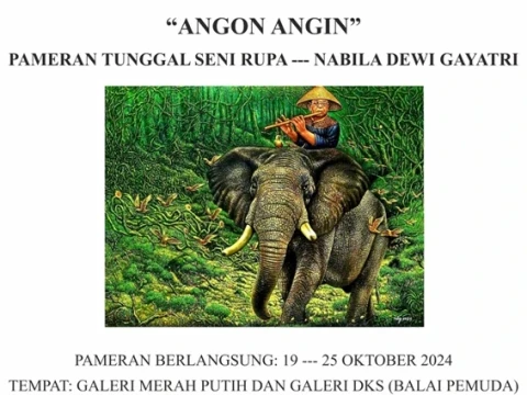 Peringati Hari Santri, Pelukis Nabila Gelar Pameran Tunggal Angon Angin di Surabaya