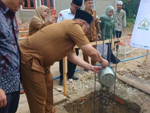 LAZISNU PBNU Lakukan Peletakan Batu Pertama Dayah Madinatuddiniyah Miftahul Jannah Aceh Tamiang