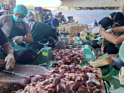 Pemotongan Hewan Kurban NU Care-LAZISNU di RPH Utamakan Syariat Islam hingga Pengelolaan Limbah