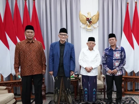 Rais 'Aam PBNU Silaturahim ke Wapres, Bahas Komitmen Jaga Umat Jelang Pemilu