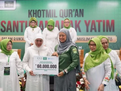 NU Care-LAZISNU Dukung Santunan Yatim di Harlah Ke-78 Muslimat NU