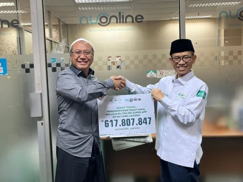 NU Online Super App Kembali Serahkan Zakat Mal Rp600 Juta kepada NU Care-LAZISNU