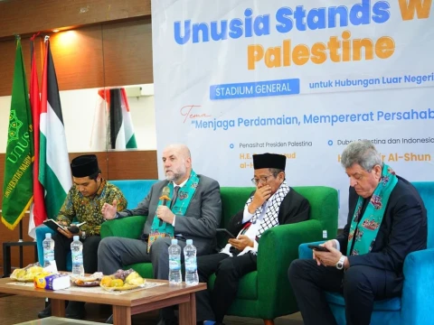 Unusia Gelar Kuliah Umum Bersama Penasihat Presiden Palestina Mahmoud Al-Habbash