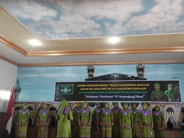 Sambut Harlah ke-76, Muslimat NU Kabupaten Kuningan Gelar Lomba Paduan Suara