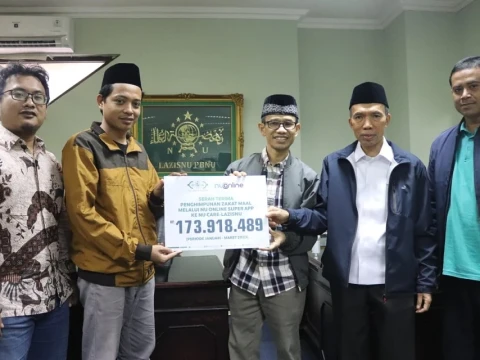 NU Online Serahkan Penghimpunan Zakat Rp173 Juta kepada NU Care-LAZISNU