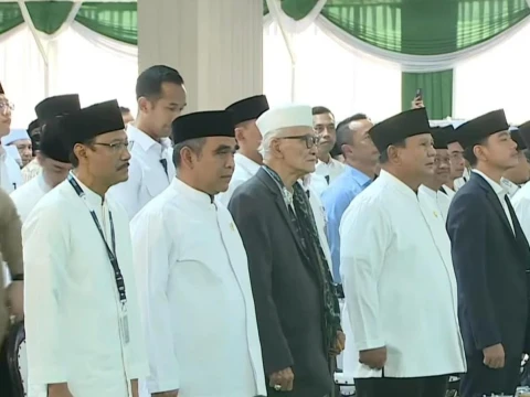 Thalaal Badru Iringi Kedatangan Presiden Prabowo di Muktamar Ke-35 NU